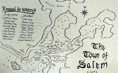 Salem Massachusetts Map 1692 - Etsy