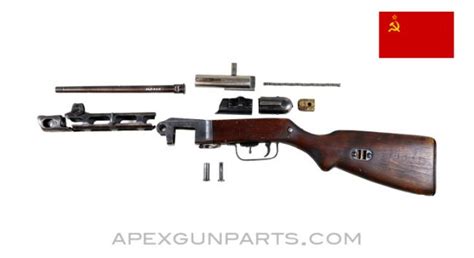 PPSh-41 Parts Kit, 10.25" Barrel, Wood Stock, w/ Cut Barrel Shroud ...