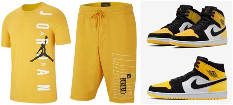 Jordan 1 Yellow Toe Clothing Shirts Match | SneakerFits.com