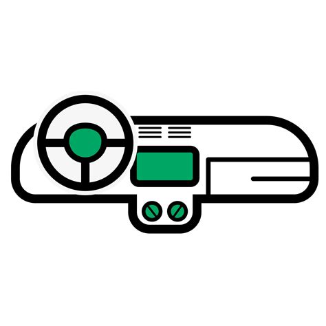 vector doodle icon car interior, control panel, instrument panel ...