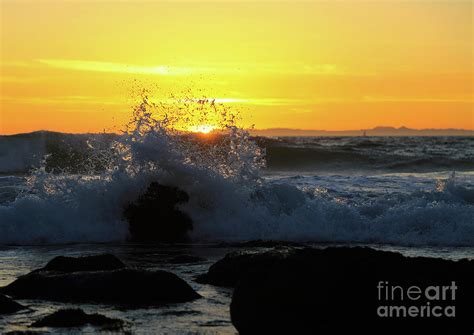 Sunset Wave Break Photograph by E Williams