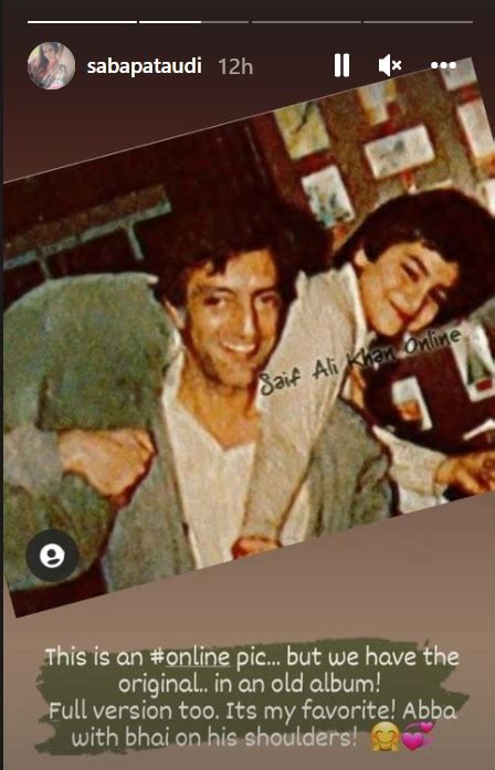 Saba Ali Khan Shares Rare Throwback PIC Of Father Mansoor Pataudi ...