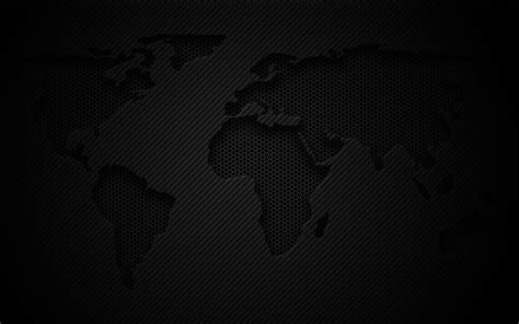 Black Screen World Map Wallpaper