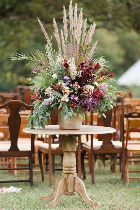 Wild Fall Flower Arrangement Aisle Decoration