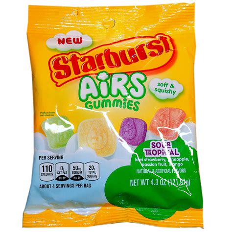 Starburst Airs Gummies Sour Tropical Flavors - groovycandies.com ...