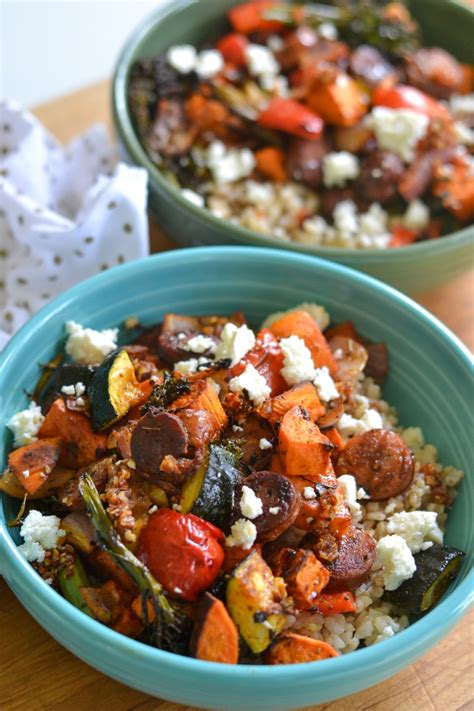 Sheet Pan Roasted Veggie Power Bowls - It's A Flavorful Life