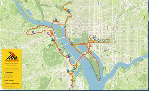 2015 Marine Corps Marathon route map