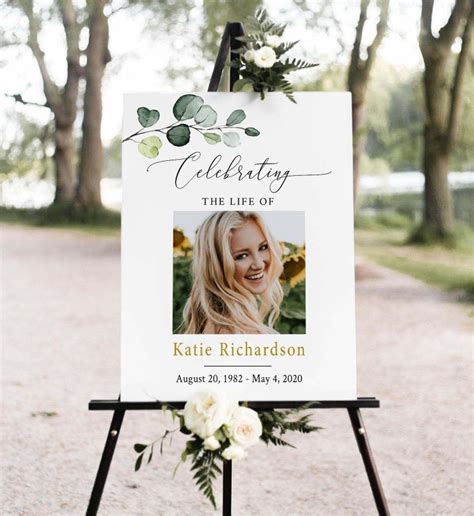 Funeral Welcome Sign Editable Template Celebration of Life | Etsy ...