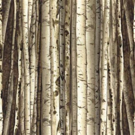 Tan Birch Tree Fabric. On the Wild Side Collection Kanvas by | Etsy ...