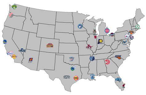 Nba Teams On A Map - Maping Resources