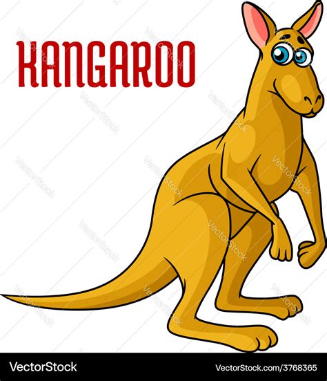 Cartoon kangaroo character Royalty Free Vector Image