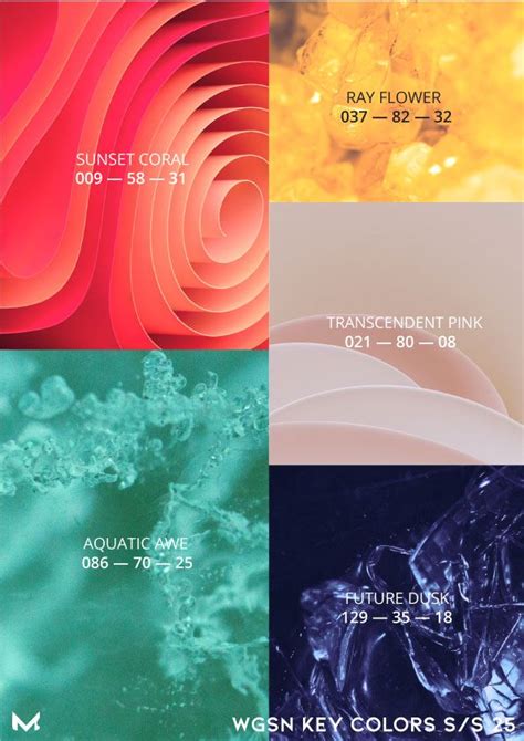 WGSN + COLORO Key Colors Spring/Summer 2025 - moject in 2023 | Summer ...