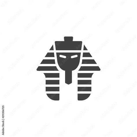 Egyptian pharaoh vector icon. filled flat sign for mobile concept and ...