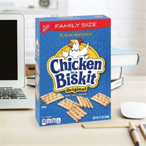 Chicken In A Biskit Original Baked Snack Crackers Family Size, 12 oz ...