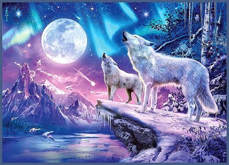 The Moon, nature, fantasy, wolf, animals, cute, HD wallpaper | Peakpx