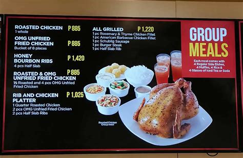 Kenny Rogers Menu Philippines (2024) — Philippine Menus