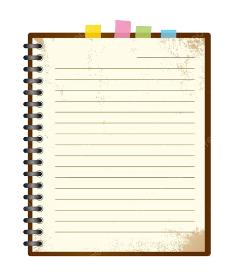 Bloco De Notas Vintage Papel Vintage Em Branco Vetor PNG , Em Branco ...