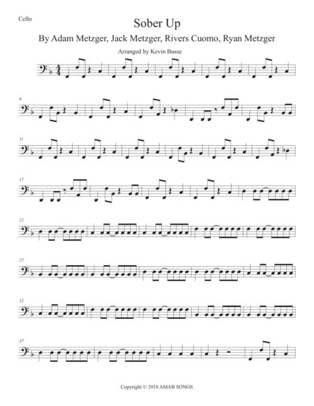 Sober Up Sheet Music | Ajr Featuring Rivers Cuomo | String Ensemble