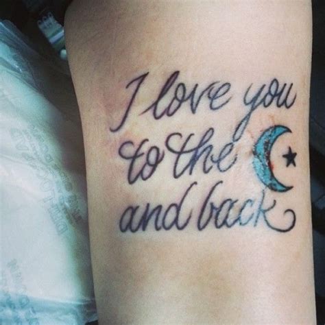 I love you to the moon & back tattoo =) | To the moon and ... | Back ...