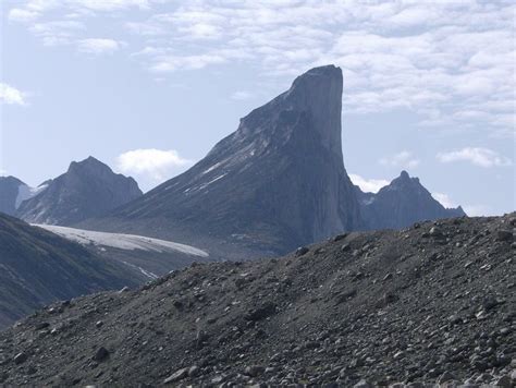 Mount Thor, officially called the Thor Peak, in Auyuittuq National Park ...