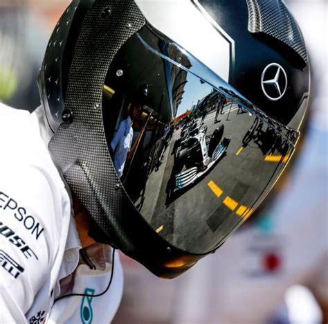 The Mercedes pit crew helmets are way too cool - Car | Helmet, Cool ...