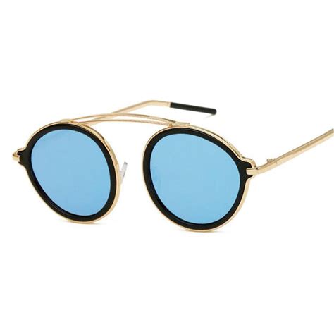 Blue Round Sunglasses – Punk Monsieur