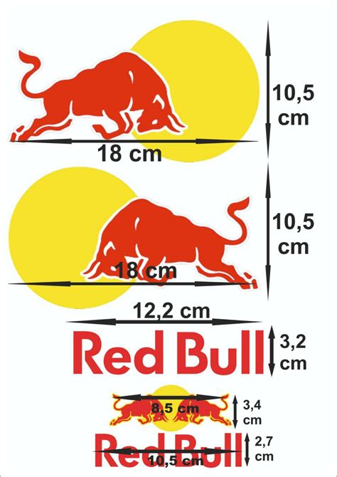 Racing 3m Red Bull Helmet Stickers Decal Logo Car Motorcycle Sticker ...