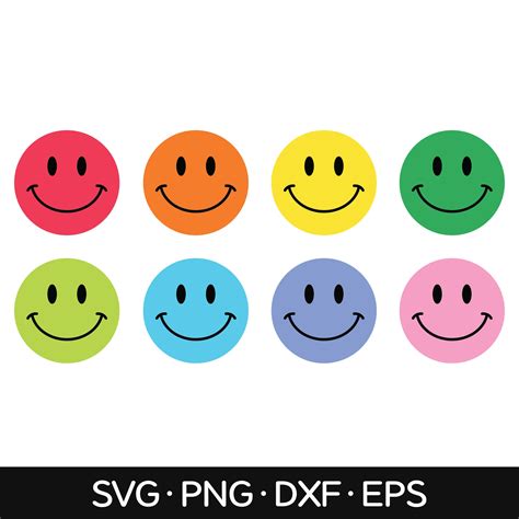 Rainbow Smiley Face SVG Files, Happy Face SVG, Smiley Face Clip Art ...