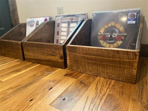 Reclaimed Wood Crate, Vinyl Record Storage, Shelving or display ...