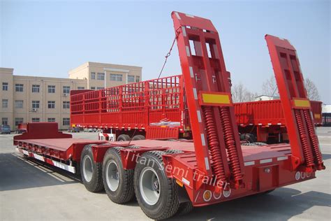 Titan 3 axle 60 tons Payload semi low bed trailers for heavy equipment ...