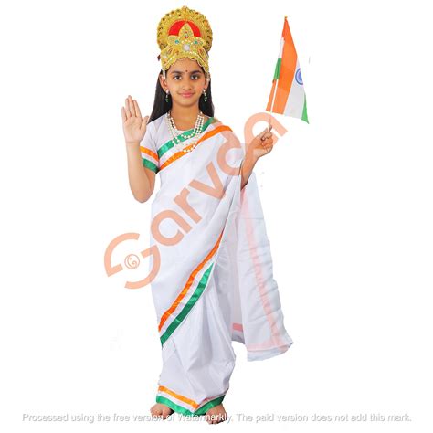 Tiranga Saree Dress For Kid – Sarvda