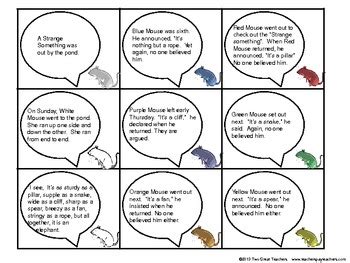 Sequencing "Seven Blind Mice" by Two Great Teachers | TPT