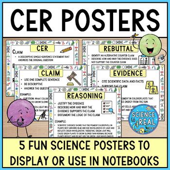 Claim, Evidence, Reasoning CER Poster Bundle - 5 Posters! by Science Is ...