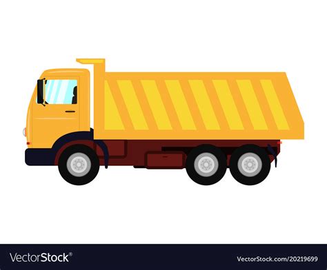 A cartoon yellow truck Royalty Free Vector Image