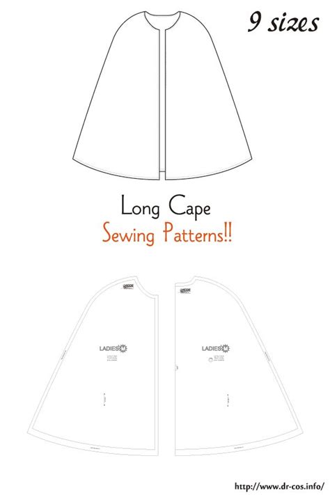 Long Cape Free Sewing Patterns | DIY and crafts sewing, Cape pattern ...