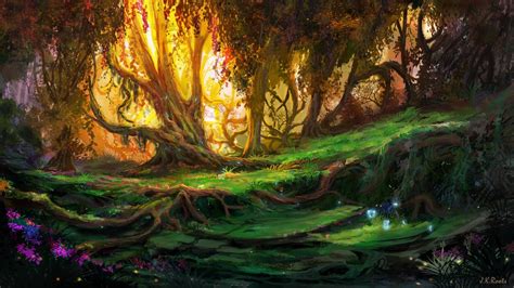 Enchanted Forest 3 by JKRoots on DeviantArt | Fantasy landscape, Forest ...