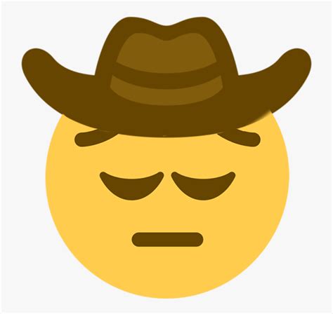 Pensive Cowboy Discord Emoji - Sad Cowboy Emoji Transparent, HD Png ...