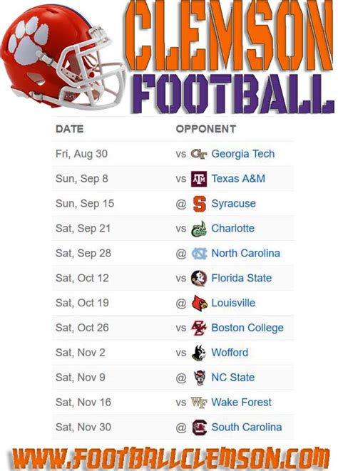 Clemson Schedule 2024 Football - Caryn Cthrine