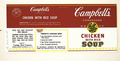 Printable Campbell's Soup Label - Printable Word Searches