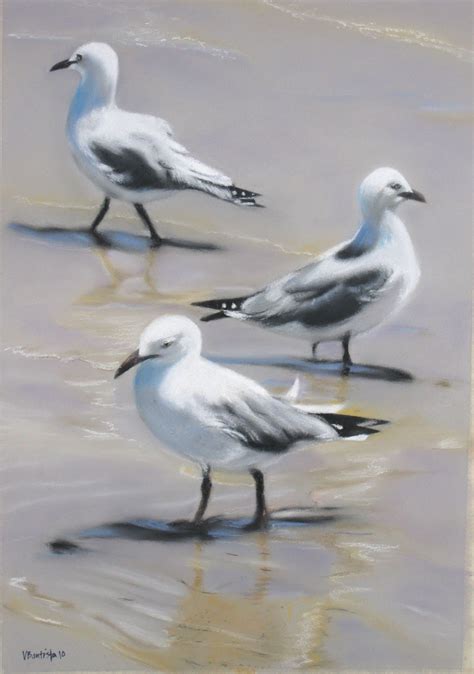 Paintings by Victorino Bautista: Seagulls Trio