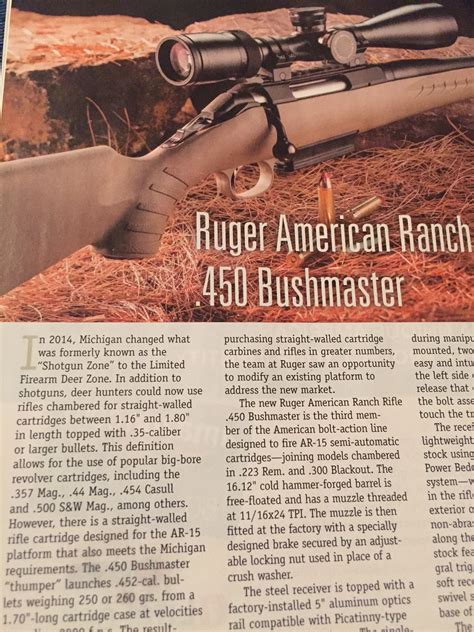 The Captain's Journal » The Ruger American Ranch Rifle .450 Bushmaster