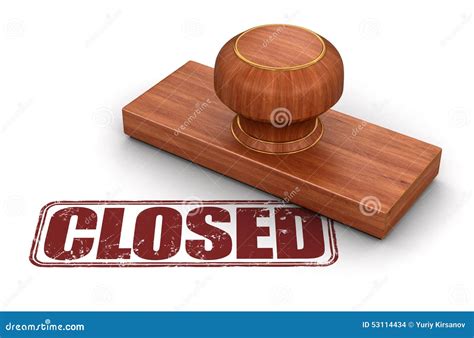 Stamp Closed stock illustration. Illustration of received - 53114434