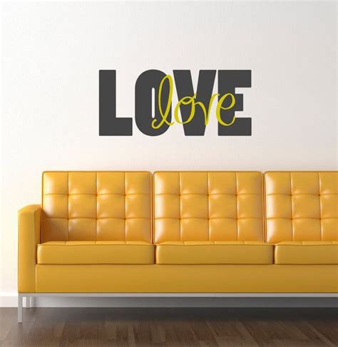 LOVE Love Wall Decal Quote Vinyl Wall Decal Medium | Etsy