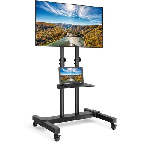 Buy Rfiver Mobile TV Stand Rolling Cart with Tilt /Locking Wheels for ...