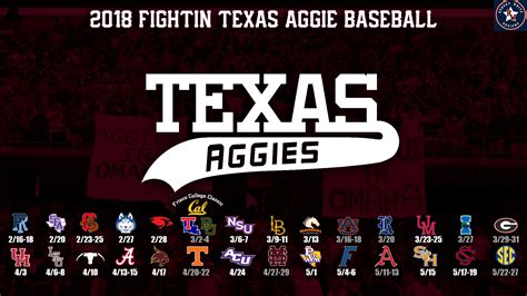 2018 Baseball Schedules | TexAgs