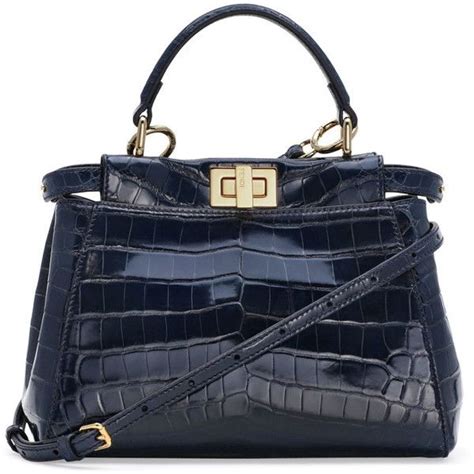 Fendi Peekaboo Crocodile Mini Satchel Bag ($19,500) liked on Polyvore ...