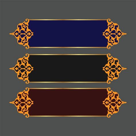 Set of Islamic Banner Design Vector image with Frame Corner 2966275 ...