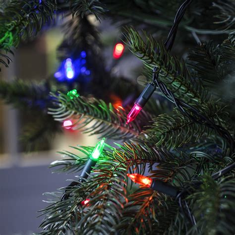 Multi Coloured LED Traditional Christmas Tree Lights | Lights4fun.co.uk