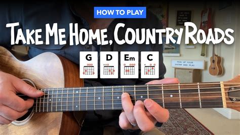 🎸 Take Me Home, Country Roads • Easy guitar lesson w/ chords Chords ...