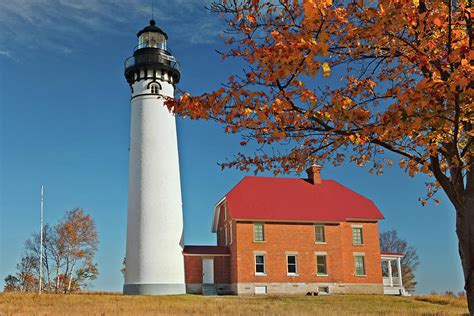 Upper Peninsula of Michigan's Au Sable Lighthouse. Photograph by Larry ...